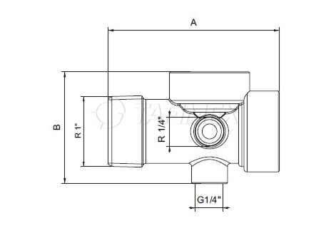 Pěticestná tvarovka pro vodárny 1"x82 mm 