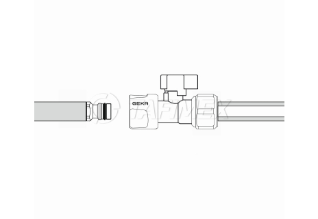 GEKA IDEAL kulový ventil na 1/2" hadici s rychlospojkou