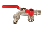 Zahradní ventil 1/2" s adaptérem na rychlospojku a vnějším závitem 3/4"